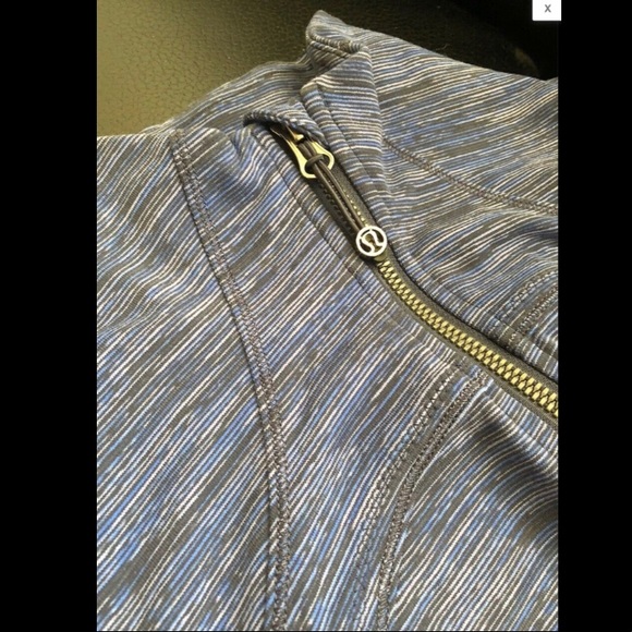 Lululemon Forme Define Jacket Space Stripe Cadet Blue Sz2 - Picture 3 of 8